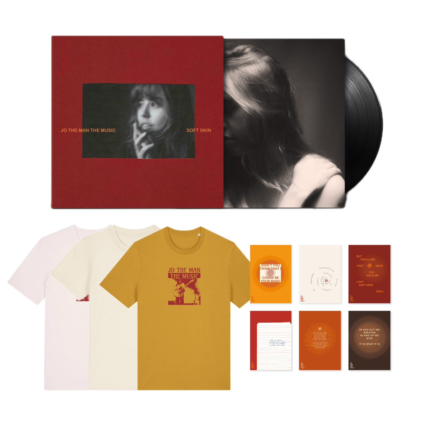 Jo The Man The Music: Bundle LP + Shirt + Postkarten